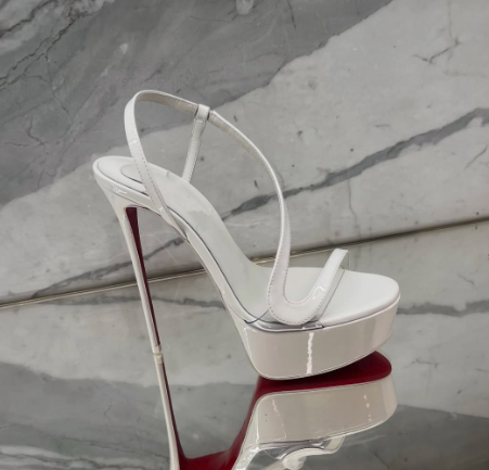 Casual Sandal Leather - Metaliczne skórzane sandały na platformie i