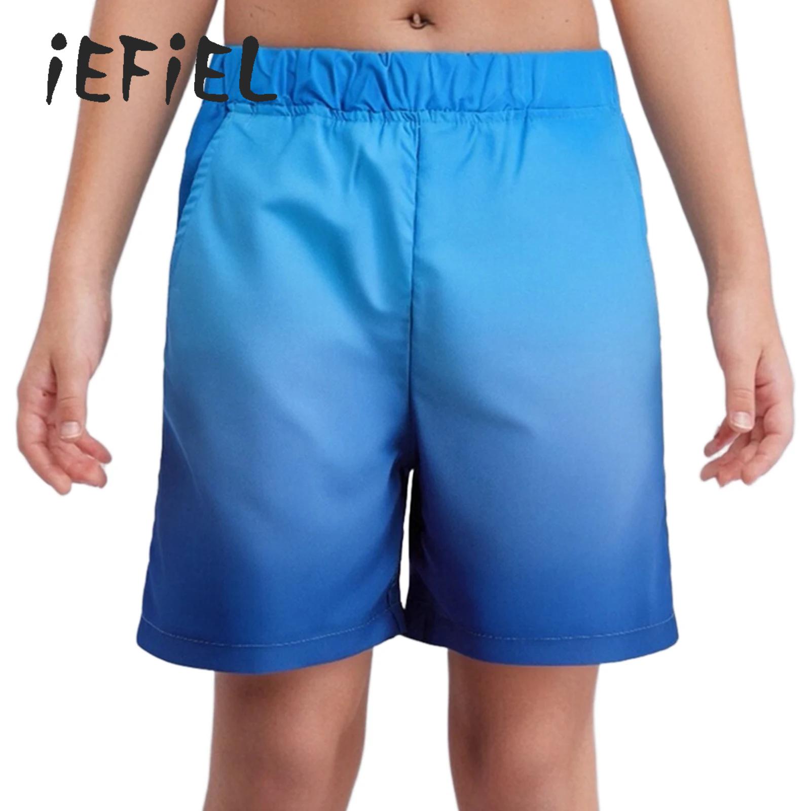 Swim Trunk Quick Dry - Chłopięce szorty kąpielowe z kieszeniami, gradientowe