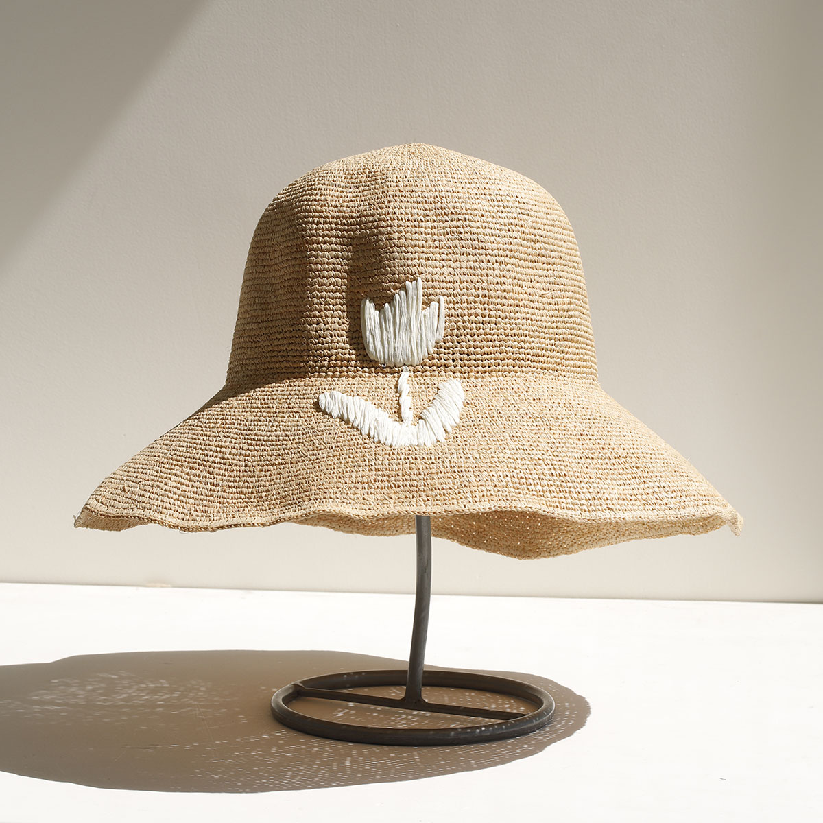Bucket Hat Straw - Ręcznie pleciony kapelusz słomkowy z naturalnej