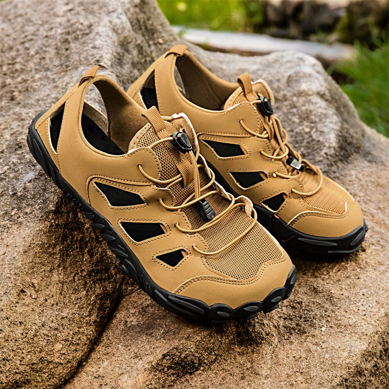 Flip Flop Leather Men - Męskie letnie sandały barefoot Nowe męskie