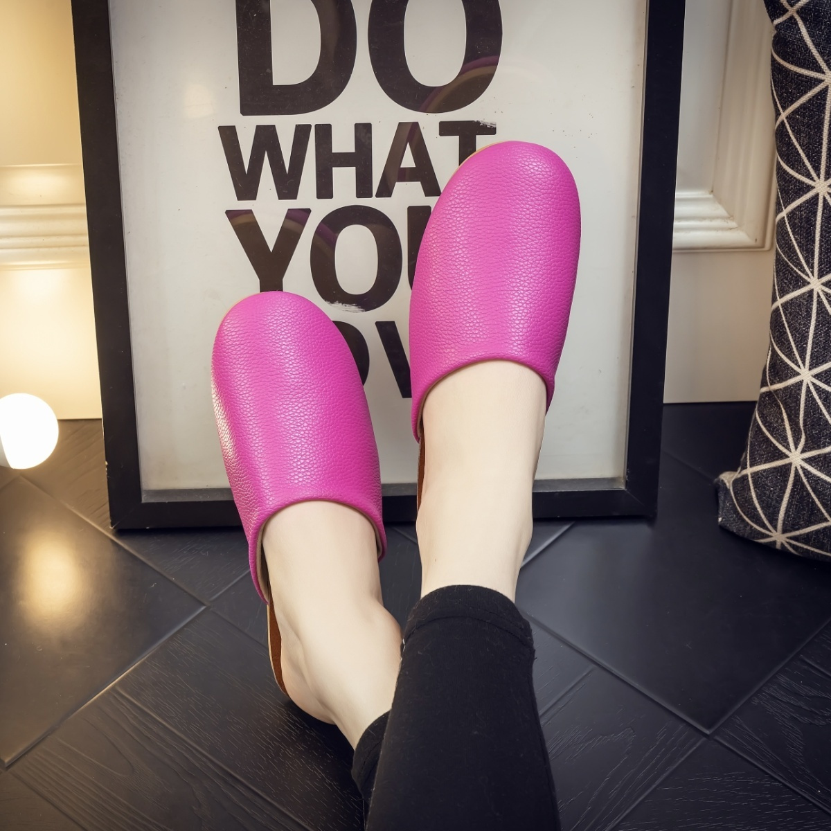 Modne czarne skórzane kapcie m – Flip Flop Leather Men recenzja i cena